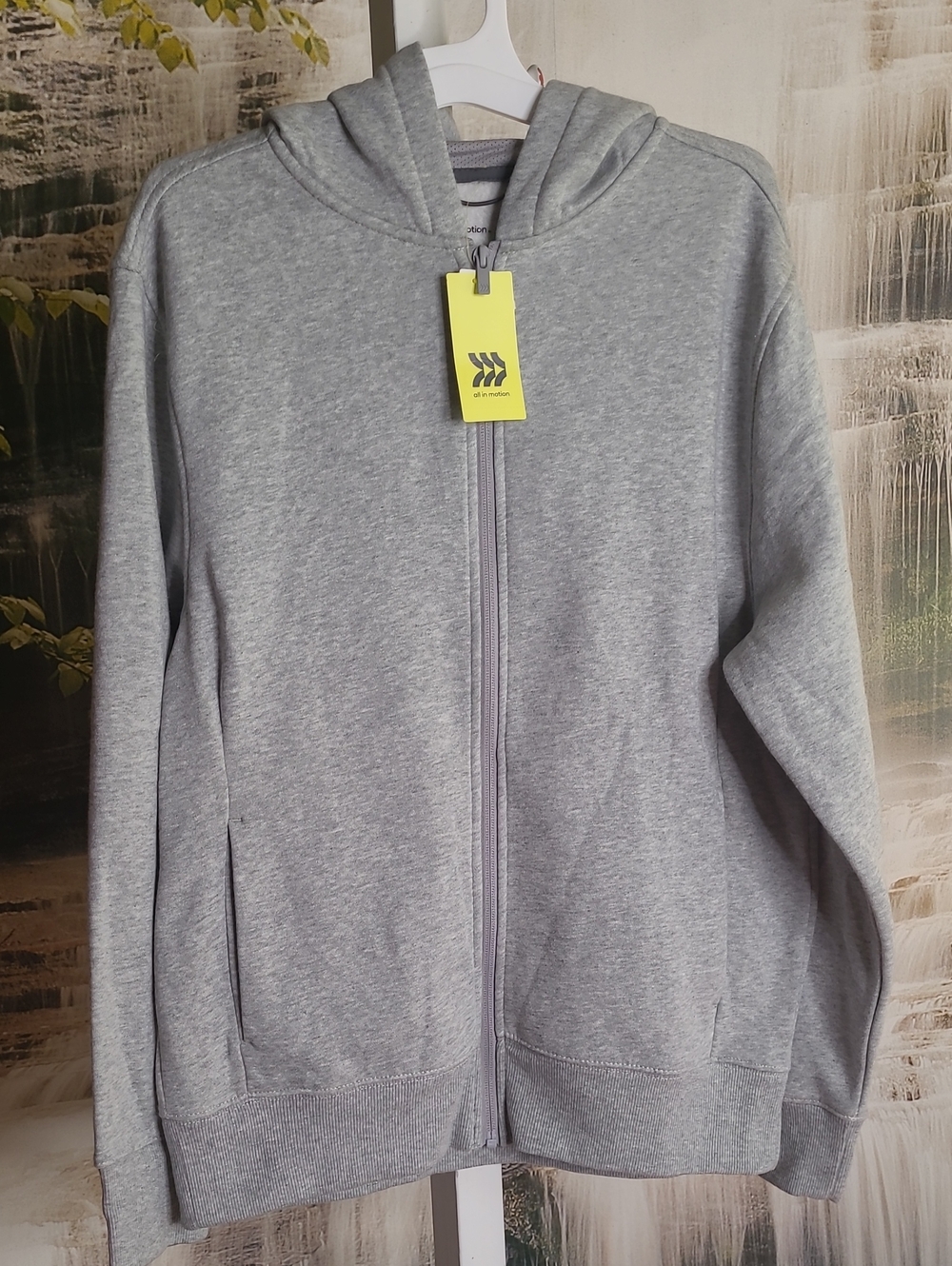 New! All in Motion Womens Small Gray Full Zip Hooded Cozy Sweatshirt